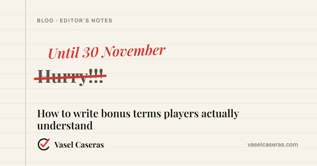 Proofreading edit: “Hurry!!!” replaced with “Until 30 November”