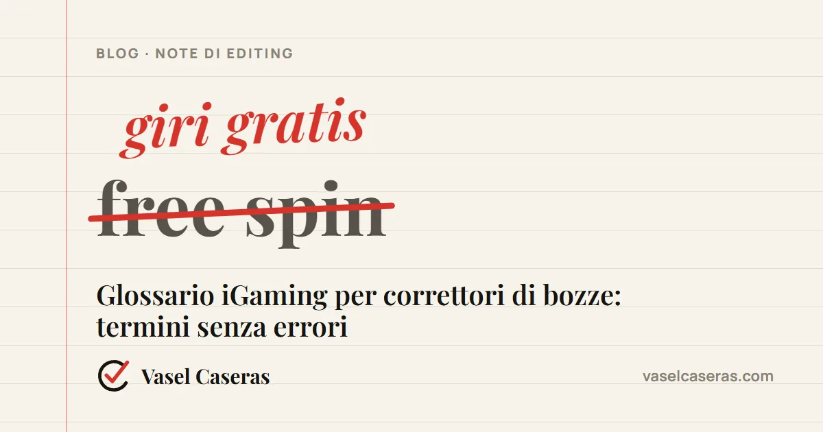 Correzione: «free spin» sostituito con «giri gratis»