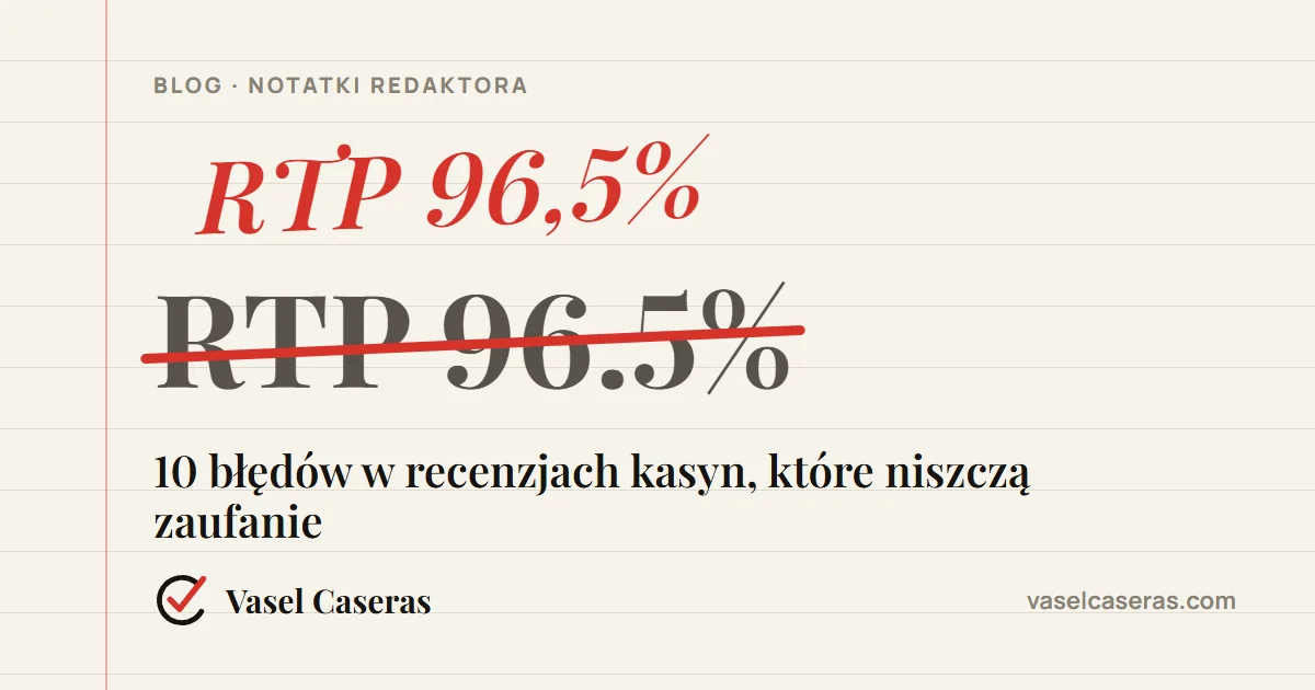 Korekta w recenzji kasyna: „RTP 96.5%” poprawione na „RTP 96,5%”